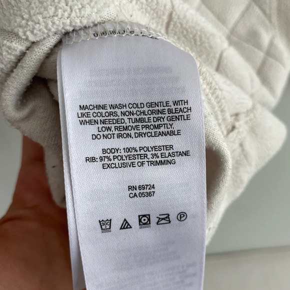 COLUMBIA Cream 1/4 Zip Fleece Diamond Patterned Sweater Size XS - Picture 13 of 14